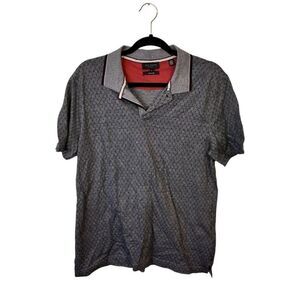 Ted Baker Gray Patterned Polo Shirt